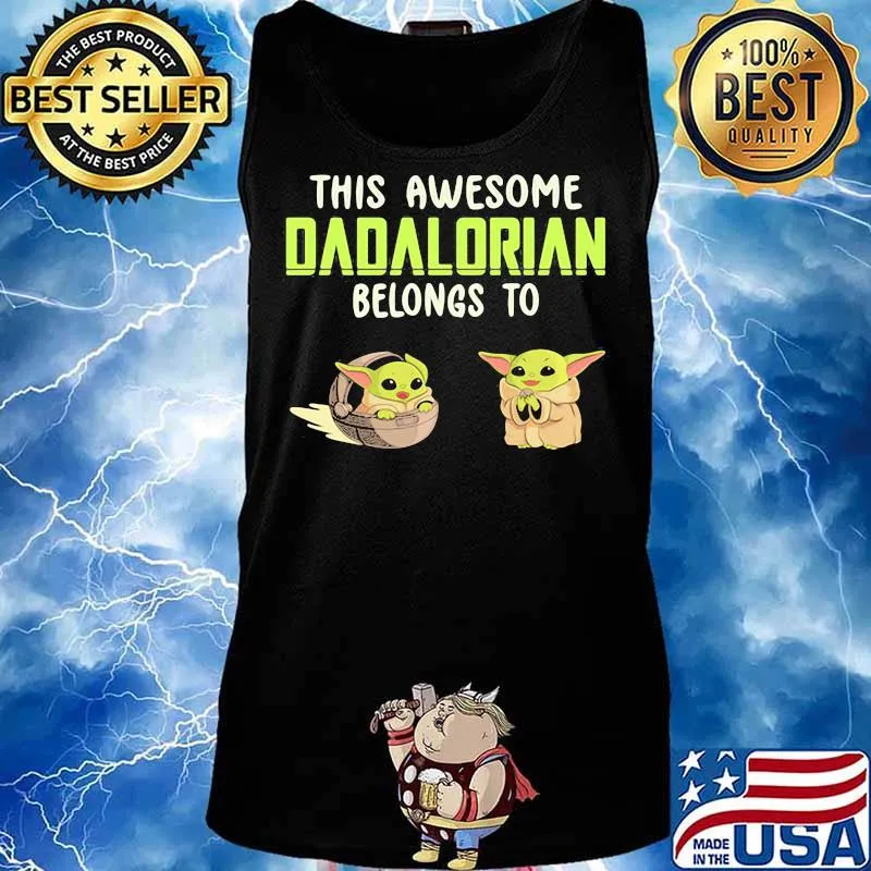 This Awesome Dadalorian Belongs To Helen Jack Yoda Shirt Tank top