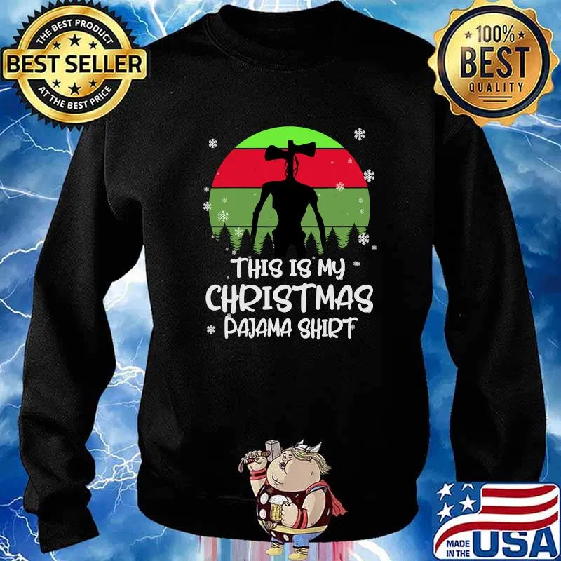 This Is My Christmas Pajama Siren Head Creature Costume Xmas Shirt Sweater