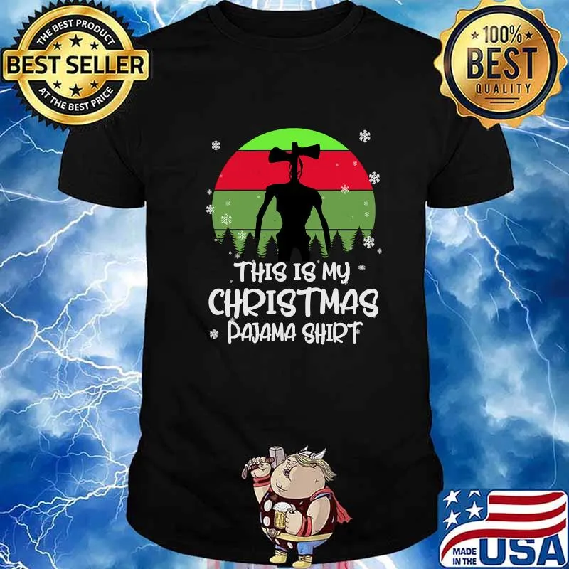 This Is My Christmas Pajama Siren Head Creature Costume Xmas Shirt