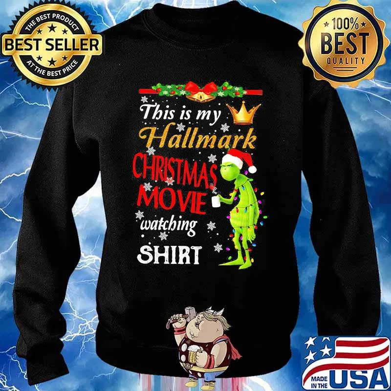This Is My Hallmark Christmas Movie Watching Grinch Shirt Sweater
