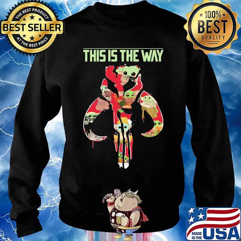 This Is The Way The Mandalorian Star Wars Baby Yoda Skull Shirt Sweater