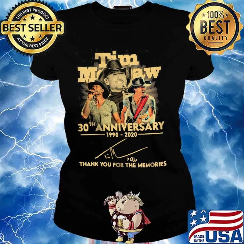 Tim Mopaw 30th Anniversary 1990 2020 Thank You For The Memories Signature Shirt Ladies tee