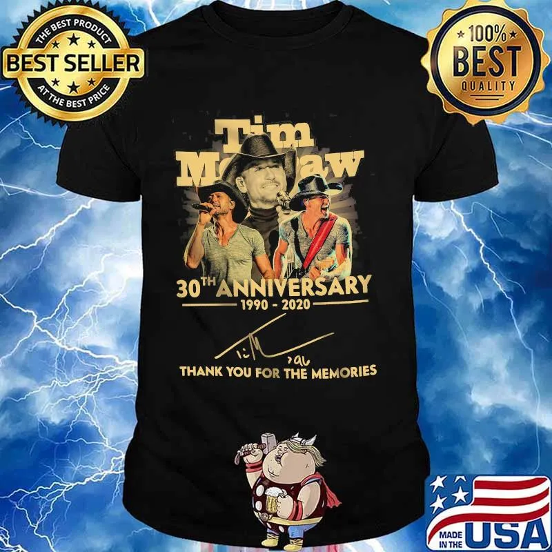 Tim Mopaw 30th Anniversary 1990 2020 Thank You For The Memories Signature Shirt