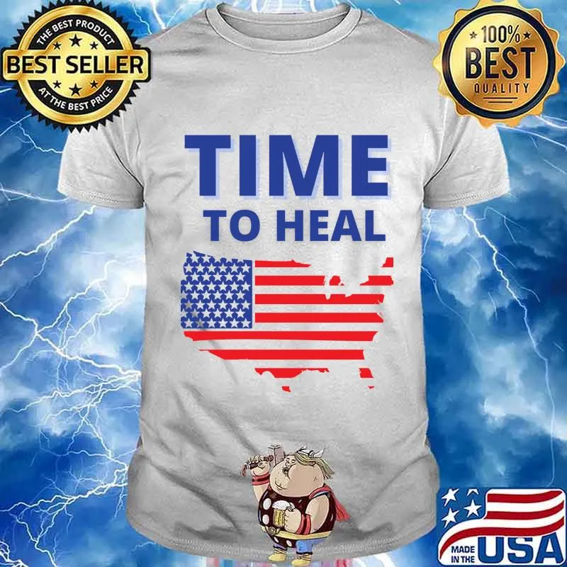Time To Heal America Map Flag Shirt