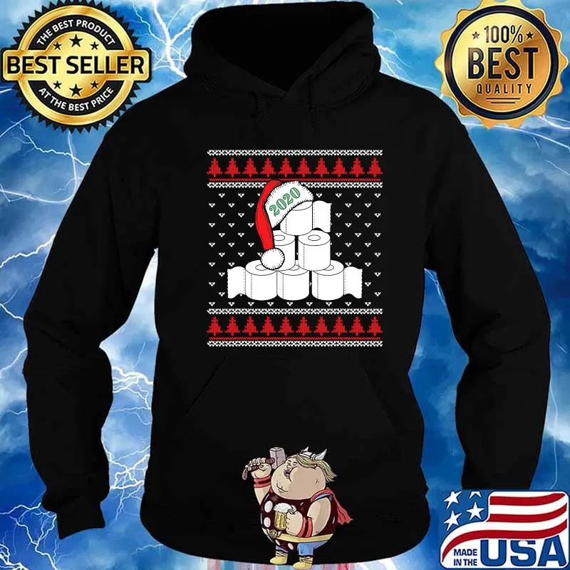 Toilet Paper Christmas Tree Santa Hat 2020 Ugly Xmas Shirt Hoodie