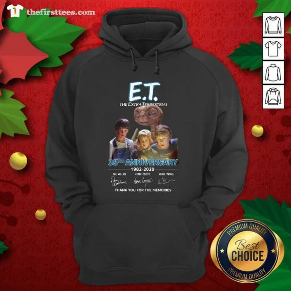 Top ET The Extra Terrestrial 38th Anniversary 1982 2020 Thank You For The Memories Signatures Shirt - Image 5