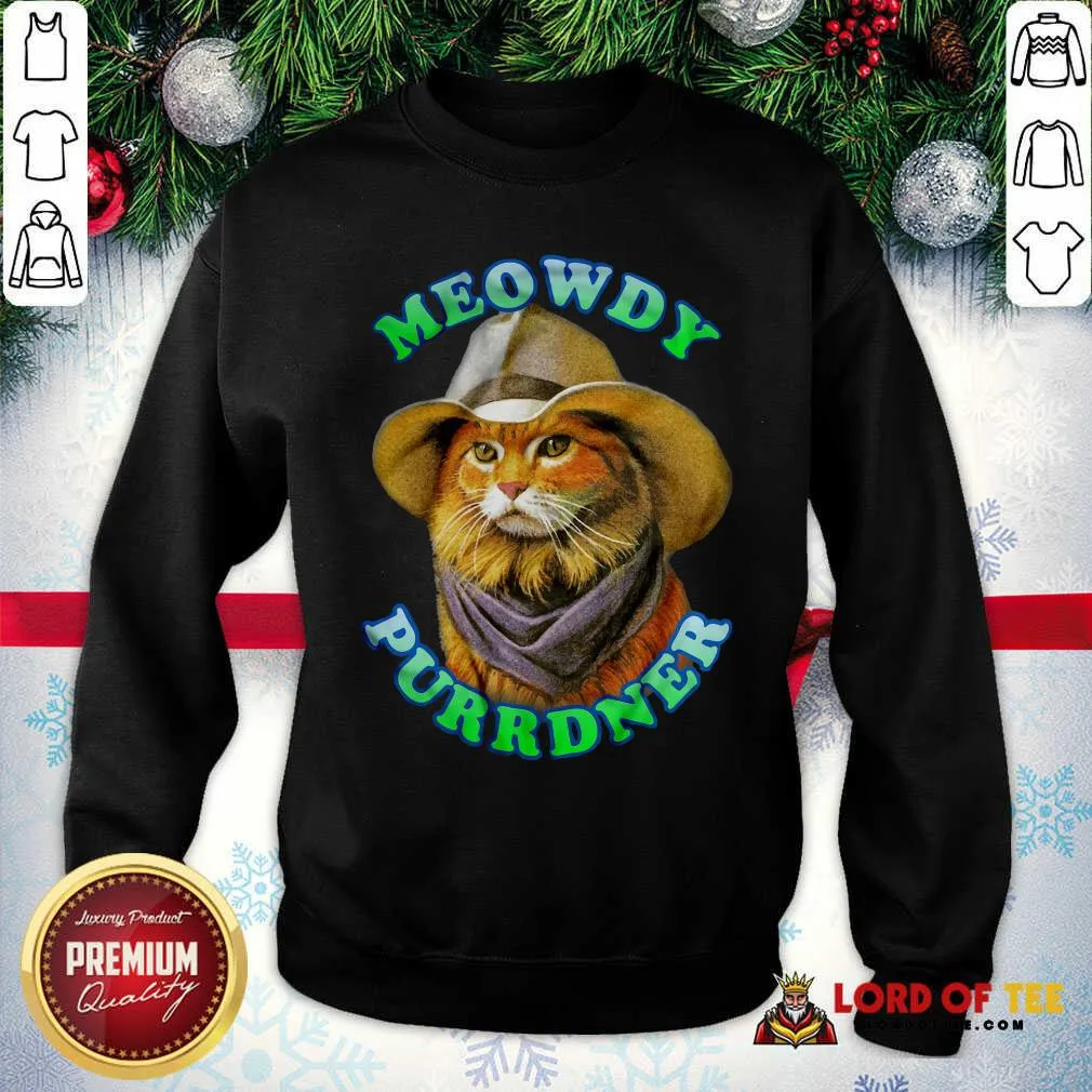 Top Meowdy Purrdner Cat Funny Shirt - Image 4