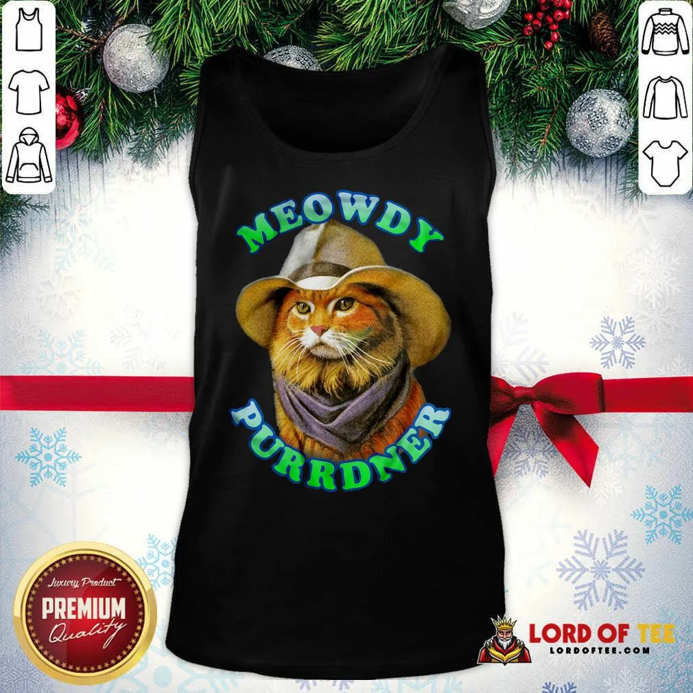 Top Meowdy Purrdner Cat Funny Shirt - Image 3