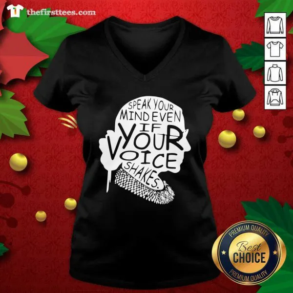 Top Ruth Bader Ginsburg RBG Speak Your Mind Even If Your Voice Shakes Shirt - Image 3