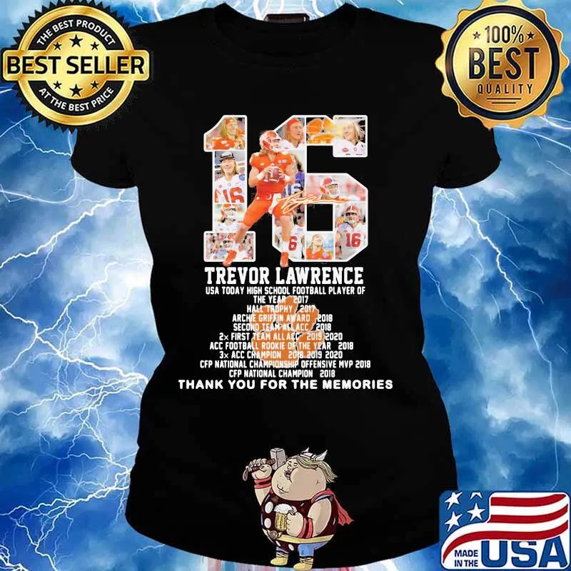 Trevor Lawrence Usa Today High School Football Player Of Year 2017 Number 16 Shirt Ladies tee