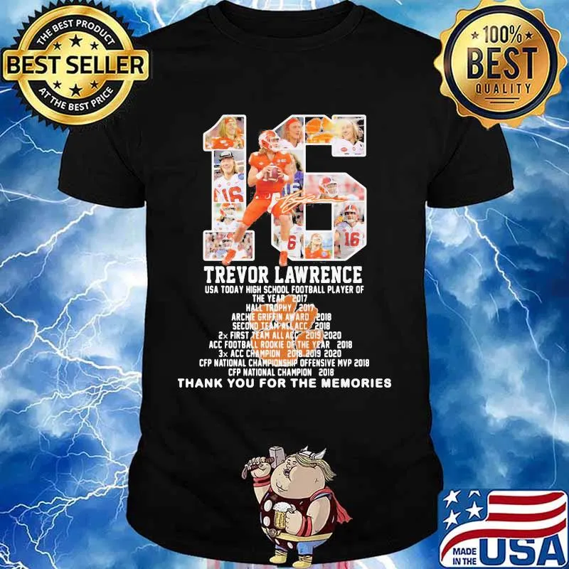 Trevor Lawrence Usa Today High School Football Player Of Year 2017 Number 16 Shirt