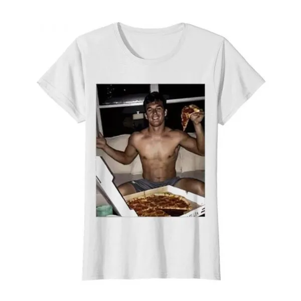 Tyler cameron pizza love light blue shirt - Image 3