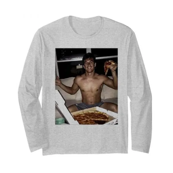 Tyler cameron pizza love light blue shirt - Image 4