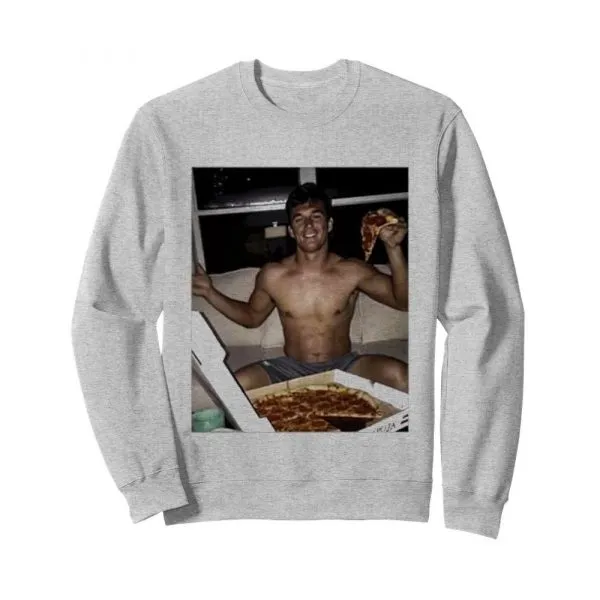 Tyler cameron pizza love light blue shirt - Image 5
