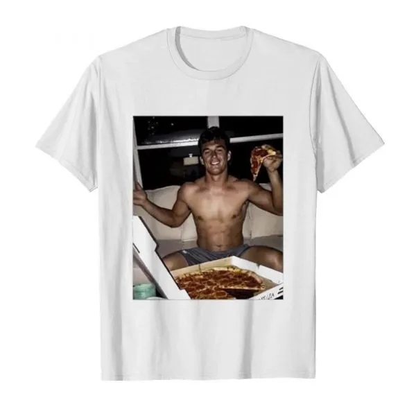 Tyler cameron pizza love light blue shirt - Image 2