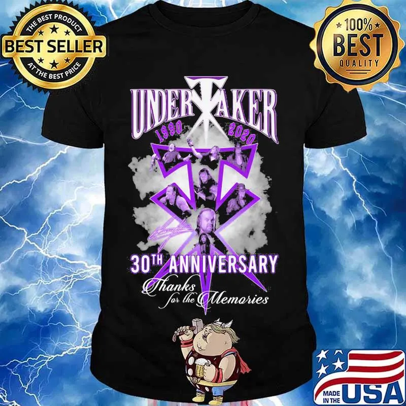 Undertaker 1990 2020 30th Anniversary Thank You For The Memories Signuature Shirt
