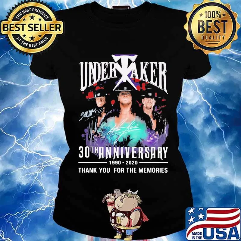 Undertaker 1990 2020 30th Anniversary Thank You Signuature Shirt Ladies tee