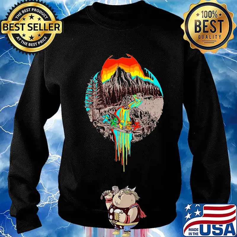 Volcanoes Overflowing Dancing Bear Grateful Dead Shirt Sweater