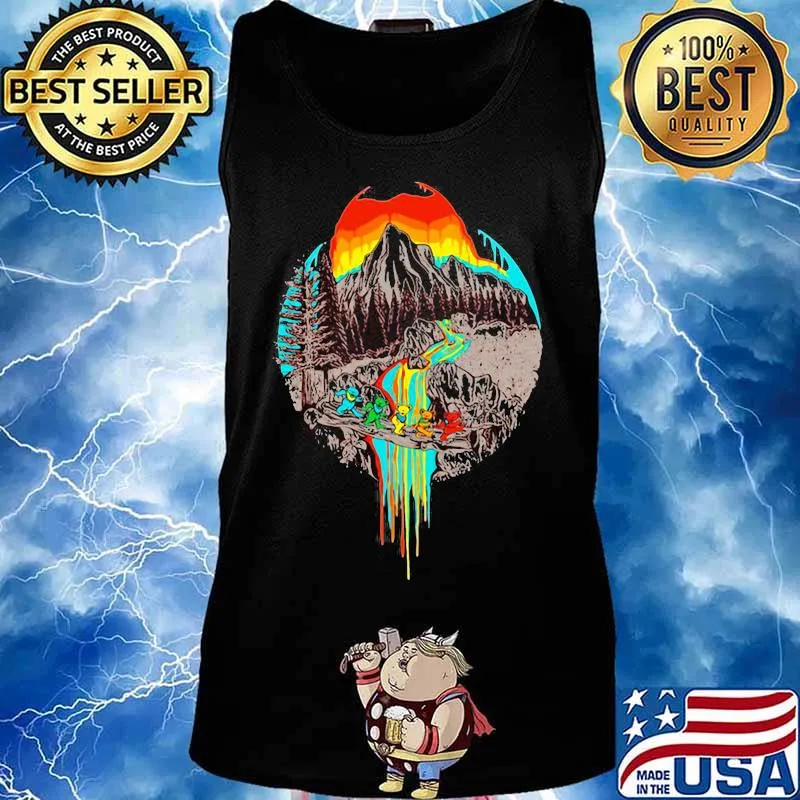 Volcanoes Overflowing Dancing Bear Grateful Dead Shirt Tank top