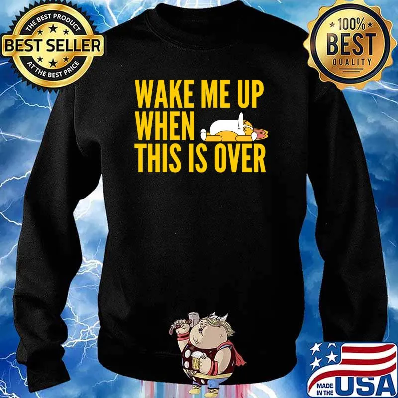 Wake Me Up When This Is Over Sleeping Dog Shirt Sweater