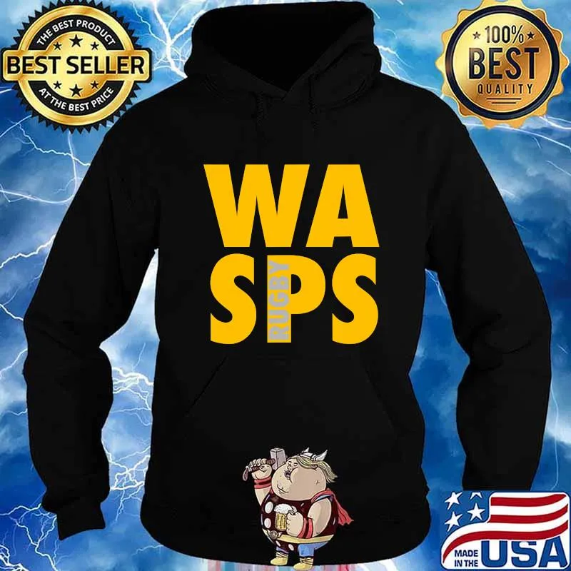 Wasps Rugby Union Bold Lettering Coventry Shirt Hoodie