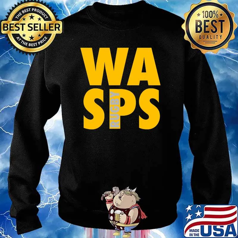 Wasps Rugby Union Bold Lettering Coventry Shirt Sweater