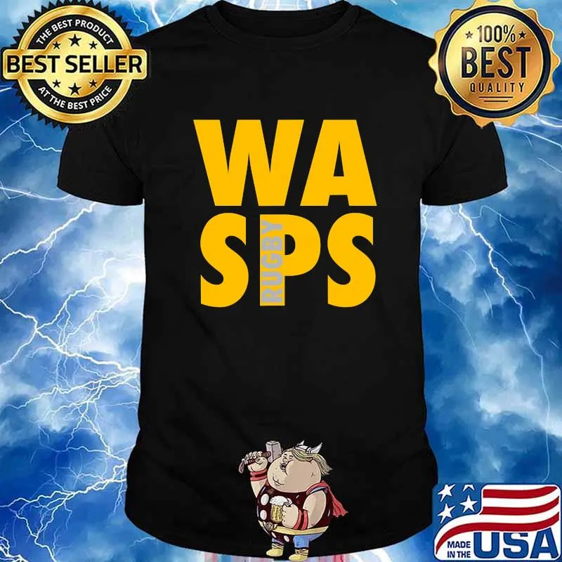 Wasps Rugby Union Bold Lettering Coventry Shirt