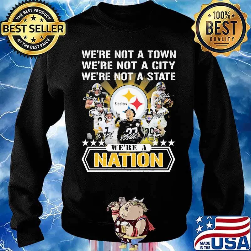 We’re Not A Town We’re Not A City We’re Not A State We’re A Nation Pittsburgh Steelers Signature Team Football Shirt Sweater