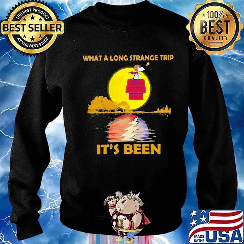 What A Long Strange Trip It’s Been Moon Snoopy Dark Star Grateful Dead Steal Shirt Sweater