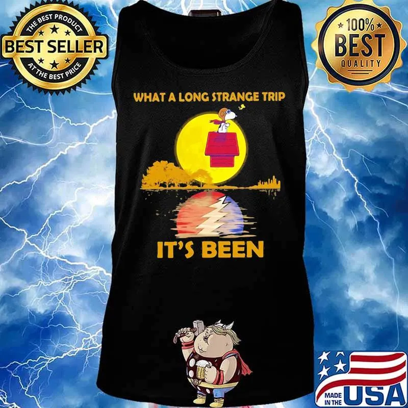 What A Long Strange Trip It’s Been Moon Snoopy Dark Star Grateful Dead Steal Shirt Tank top