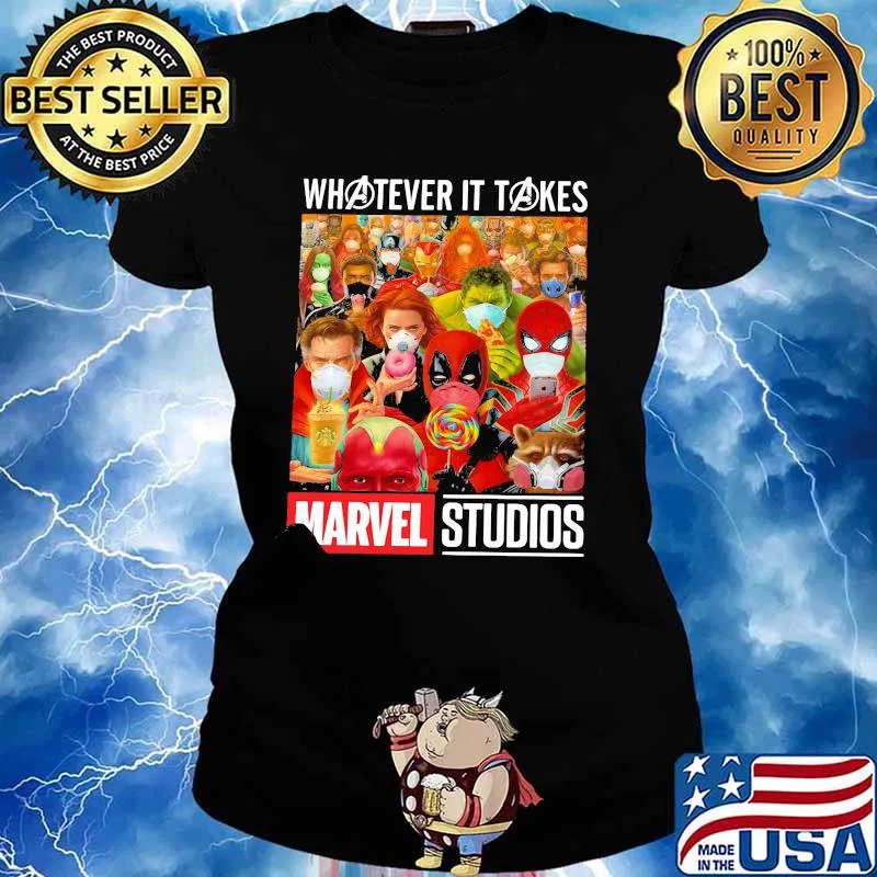 Whatever It Takes Marvel Studios Heros Wear Mask Corona Virus Shirt Ladies tee