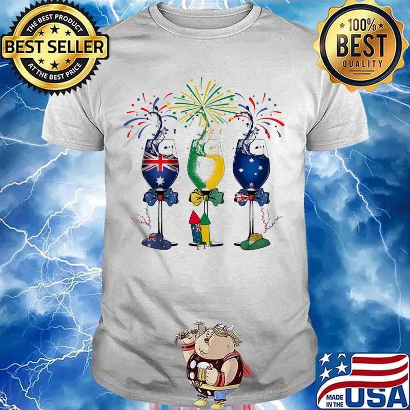 Wine Happy Australia Day Shirt
