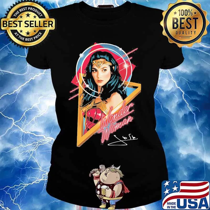 Wonder Woman Signature American Superhero Film Shirt Ladies tee