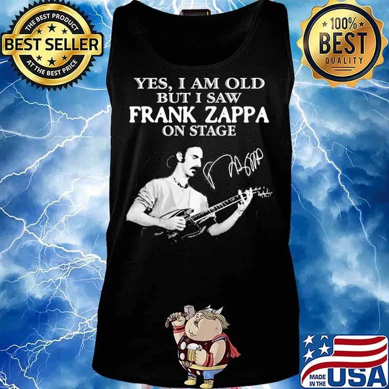 Yes I Am Old But I Saw Frank Zappa On Stage Guitar Signature Shirt Tank top