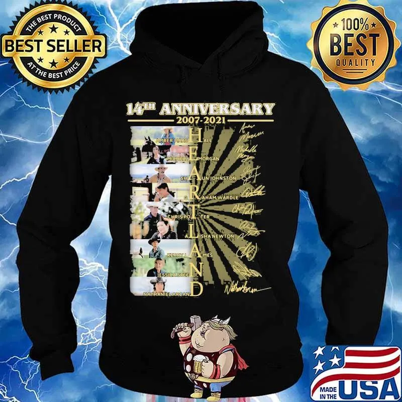 14th Anniversary Name Heartland Signature Shirt Hoodie