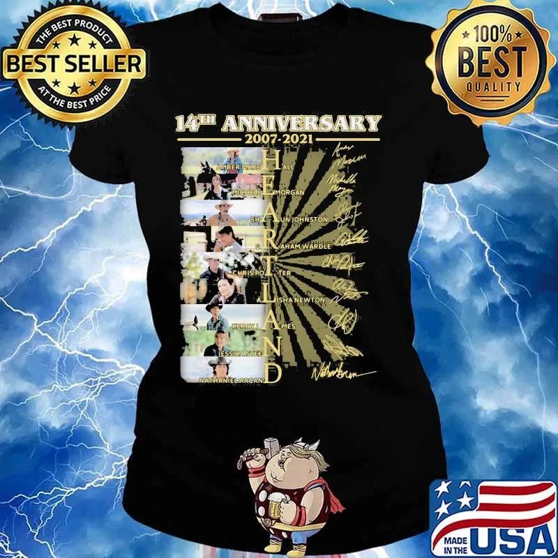 14th Anniversary Name Heartland Signature Shirt Ladies tee