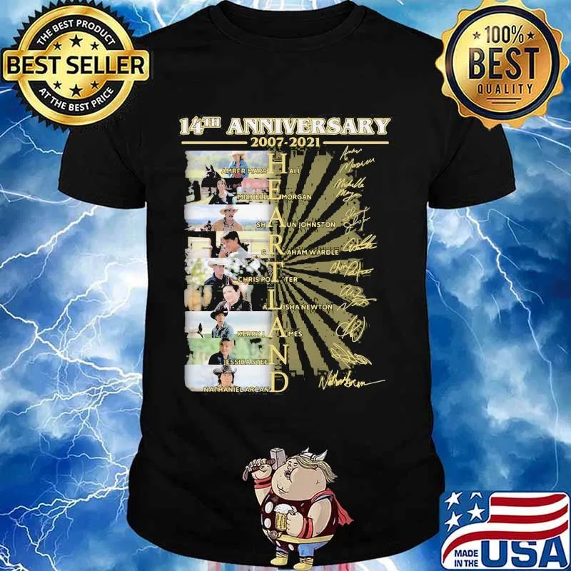 14th Anniversary Name Heartland Signature Shirt