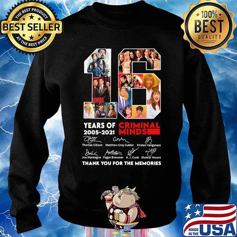 16 Years Of 2005 2021 Criminal Minds Thank You For The Memories Signature Shirt Sweater