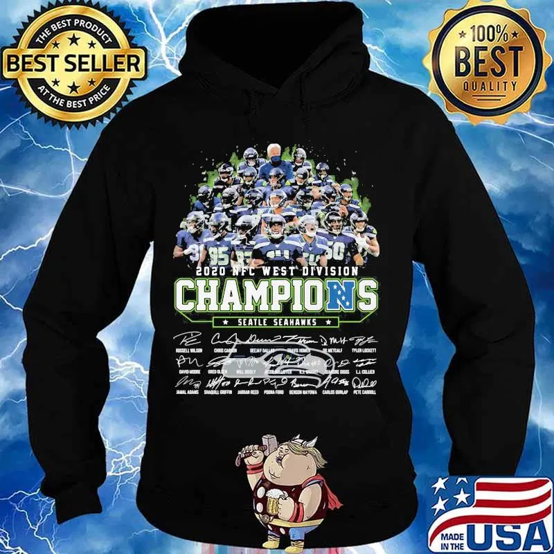 2020 Afc West Division Champions Seatle Seahawks Signature Shirt Hoodie