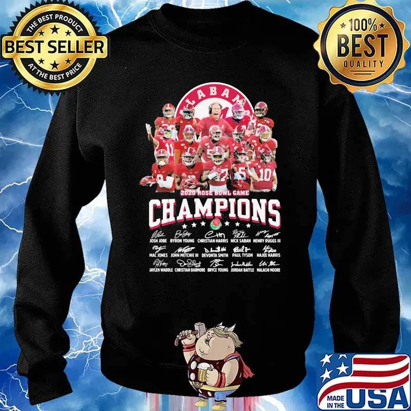 2020 Rose Bowl Game Champions Alabama Crimson Tide Signature Shirt Sweater