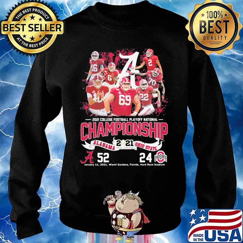 2021 College Football Playoff National Championship Alabama Win Ohio State Shirt Sweater