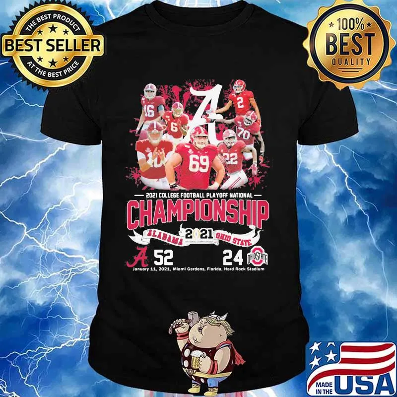 2021 College Football Playoff National Championship Alabama Win Ohio State Shirt