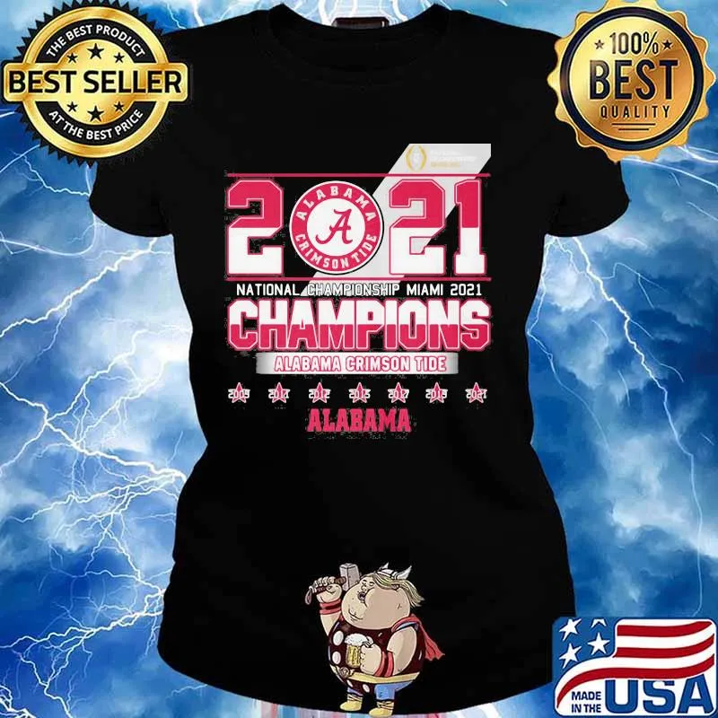 2021 National Championship Miami Alabama Crimson Tide Shirt Ladies tee