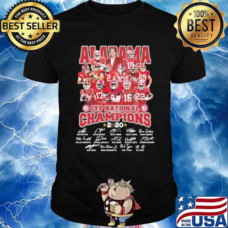 Alabama Cfp National Champions 2020 Signature Shirt