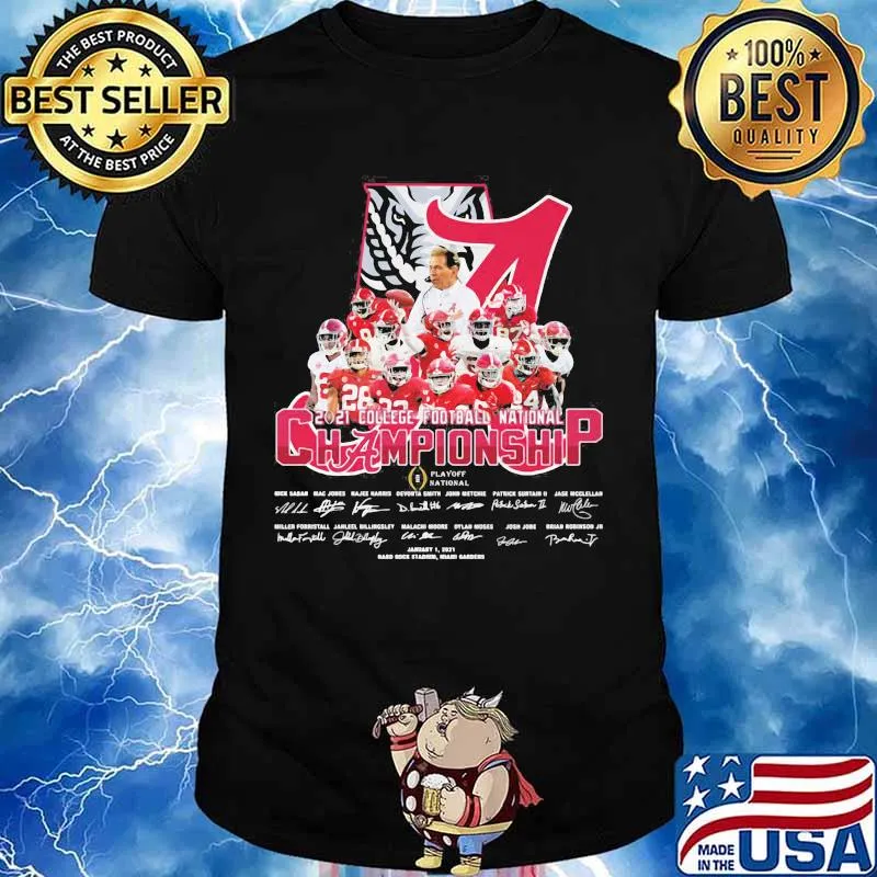 Alabama Cfp National Champions 2021 Signature Team Football Shirt