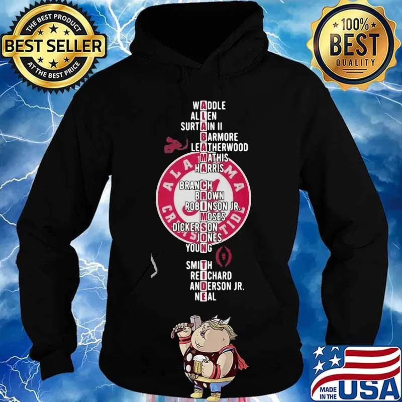 Alabama Crimson Tide Player Team Name Shirt Hoodie