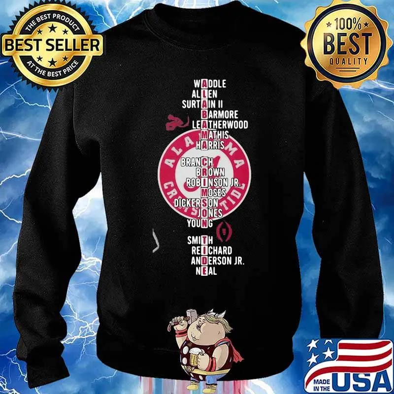 Alabama Crimson Tide Player Team Name Shirt Sweater