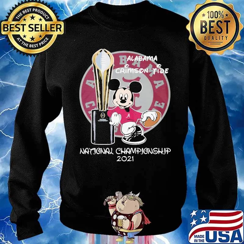 Alabama Crimson Tide Winner National Championship Mickey Disney 2021 Shirt Sweater