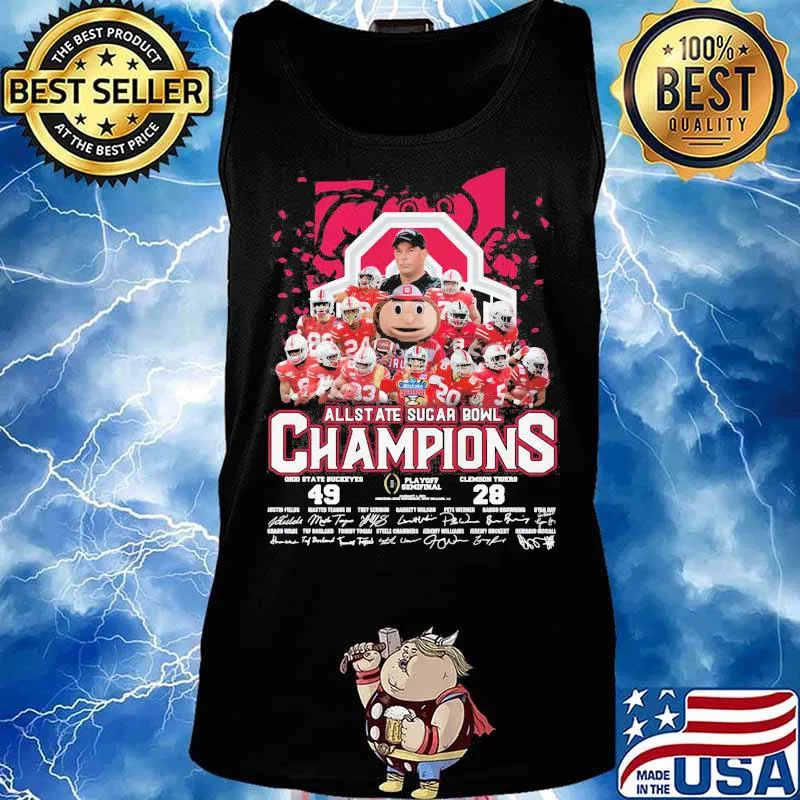 Allstate Sucar Bowl Champions Signature Player Team Shirt Tank top