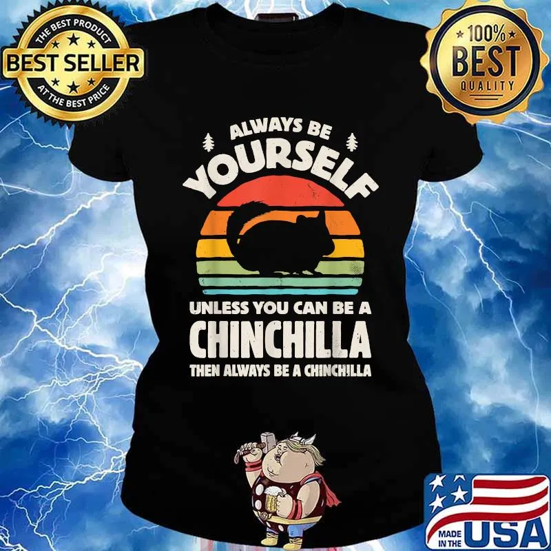 Always Be Yourself Unless You Can Be A Chinchilla Then Be Vintage Sunset Shirt Ladies tee